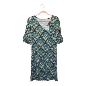 VERA FISHBAUGH Multicolor Print Dress S NWT